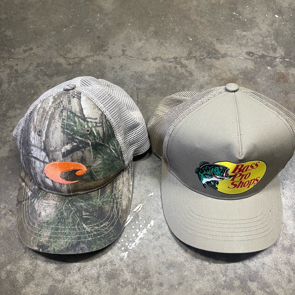 Costa and Bass Pro Shops Mesh Trucker Hat with bundle